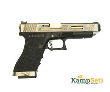 WE Glock G34 T3 Gold Namlu Blowbackli Airsoft Tabanca
