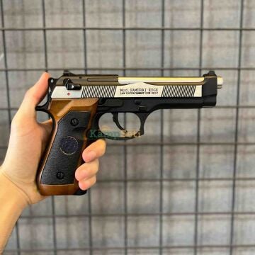 WE Samurai Edge M9 Airsoft GBB Siyah Tabanca- Ağaç Kabzalı