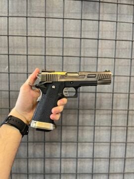 WE Hi-Capa T-rex Force 5.1 SV Full Metal Airsoft Tabanca Gümüş