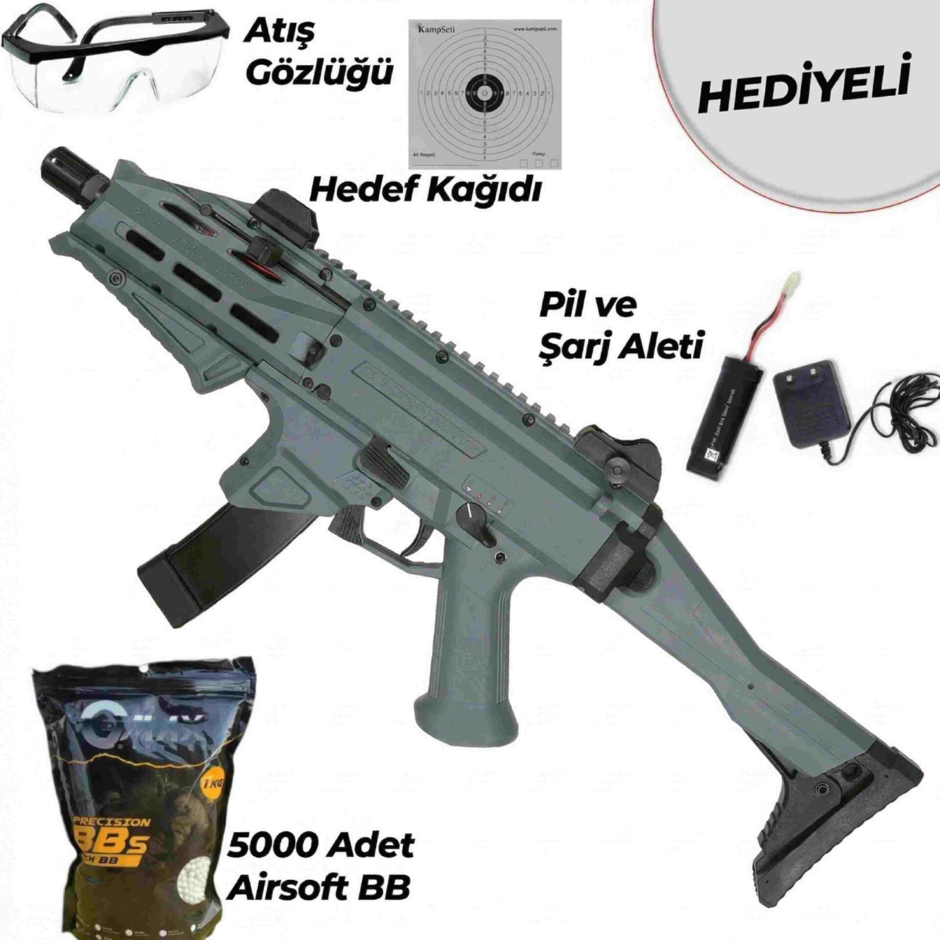 ASG CZ Scorpion EVO 3 ATEK AEG Airsoft Tüfek Gri