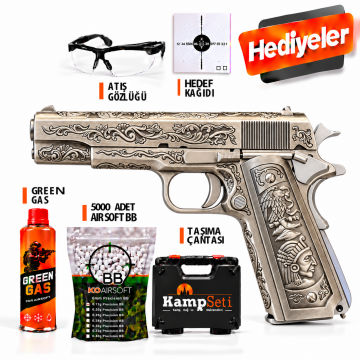 WE Colt 1911 ETCHED GBB Airsoft Tabanca Gravür İşlemeli
