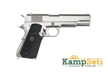 WE Colt 1911 A1 Gümüş Pro Grips Full Metal Airsoft Tabanca