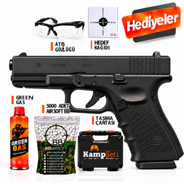 WE Glock 19 GEN4 GreenGaslı Blowbackli Airsoft Tabanca 6mm