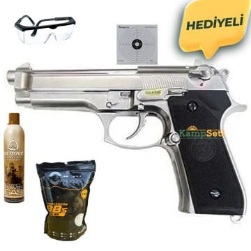 WE M92F Gümüş Full Metal Beretta Blowbackli Airsoft Tabanca