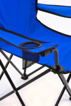 KampSeti Çantalı Katlanır Kamp Sandalyesi Rejisör Mavi