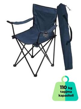 KampSeti Çantalı Katlanır Kamp Sandalyesi Rejisör Lacivert