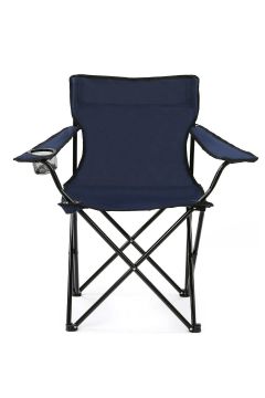 KampSeti Çantalı Katlanır Kamp Sandalyesi Rejisör Lacivert