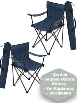2 Adet KampSeti Çantalı Katlanır Kamp Sandalyesi Rejisör