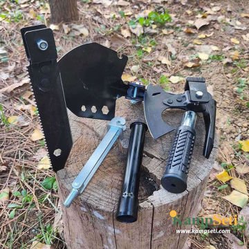 Hunthınk Katlanır Kürek, Balta, Bıçak, Testere, Çekiç, Çapa Seti