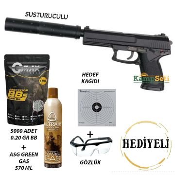 ASG Tokyo Marui Socom MK23 Susturuculu Airsoft Tabanca - Kamp Seti