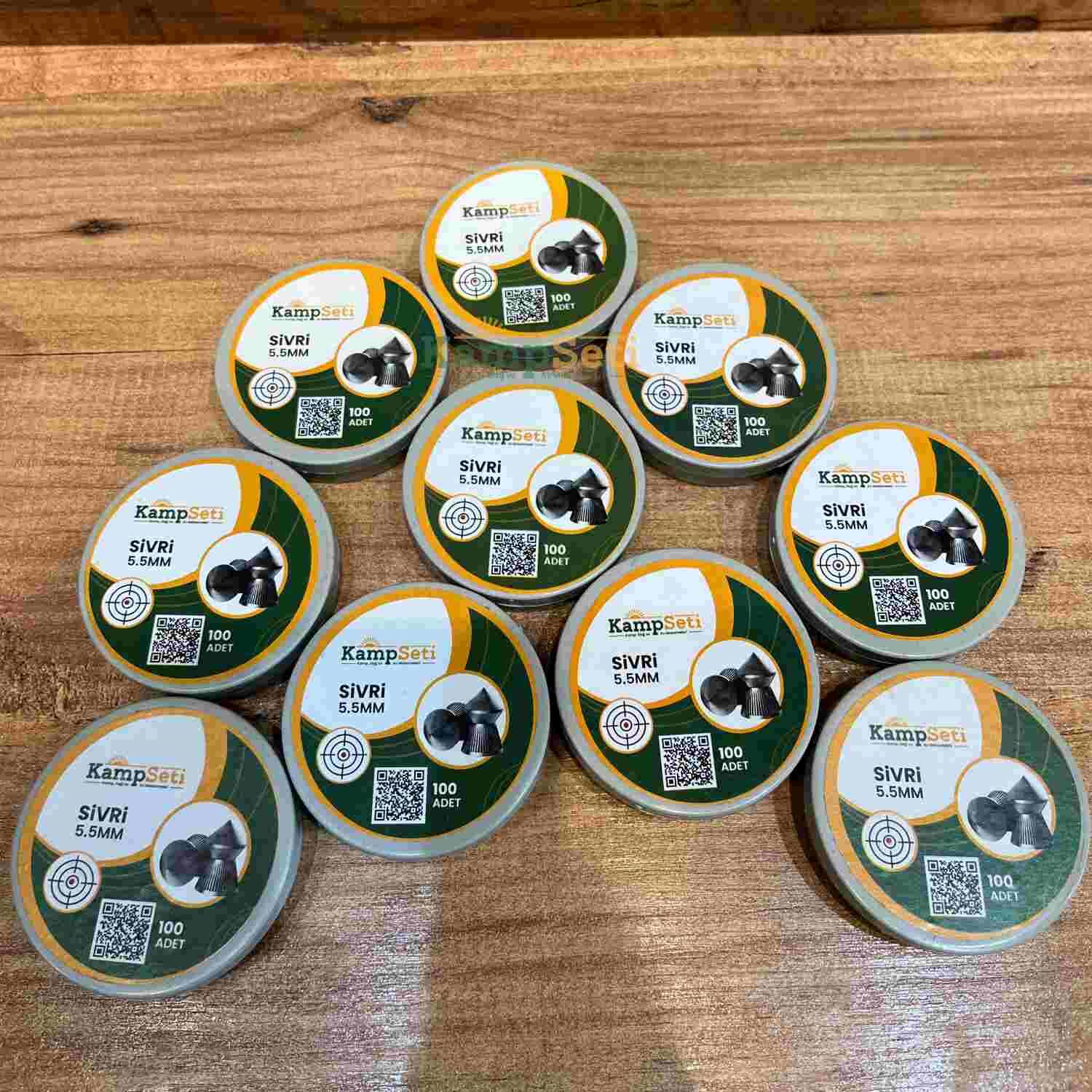 10 Paket KampSeti Havalı Tüfek Saçması 5.5mm (1000 Adet)