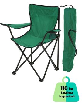4 Adet KampSeti Çantalı Katlanır Kamp Sandalyesi Rejisör Yeşil