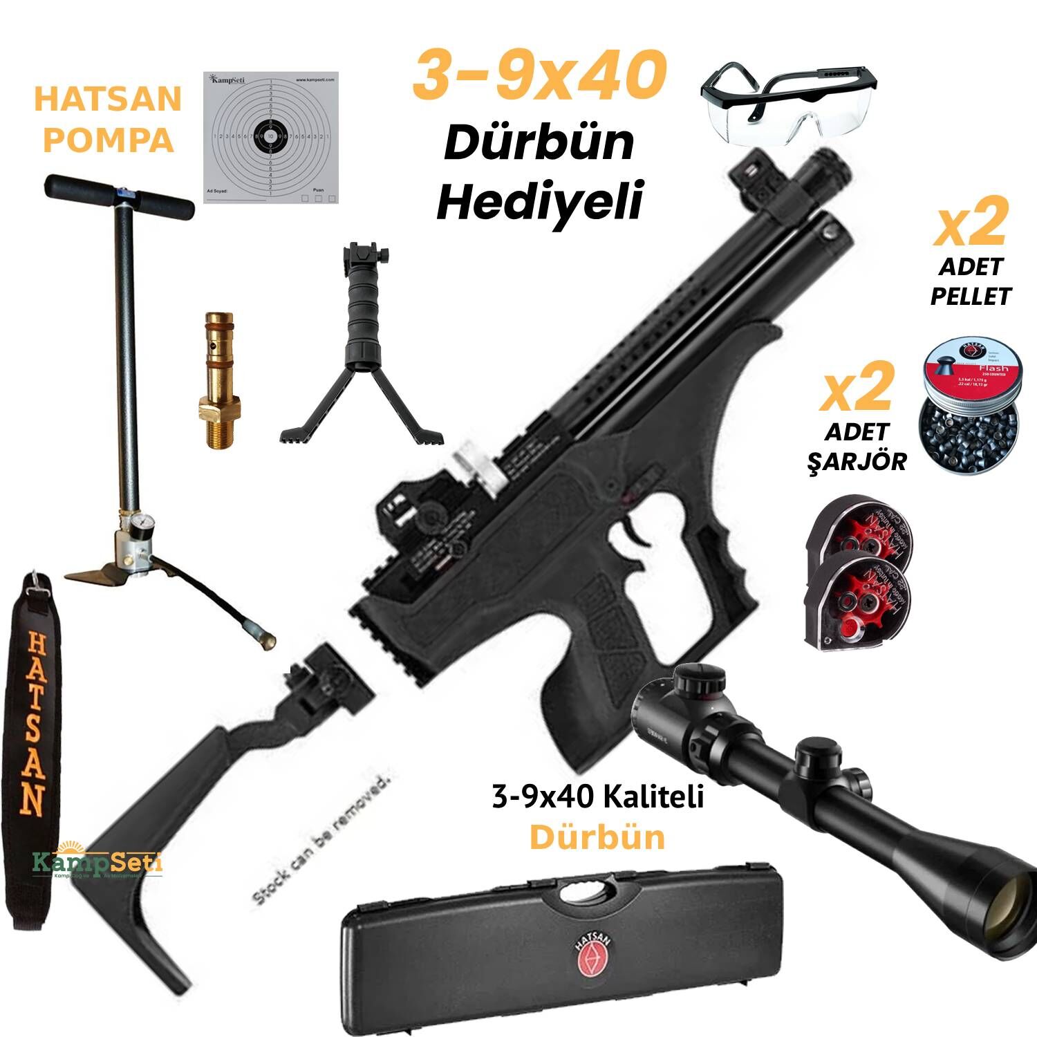 Hatsan Sortie Tactical Yarı Otomatik PCP Havalı Tabanca