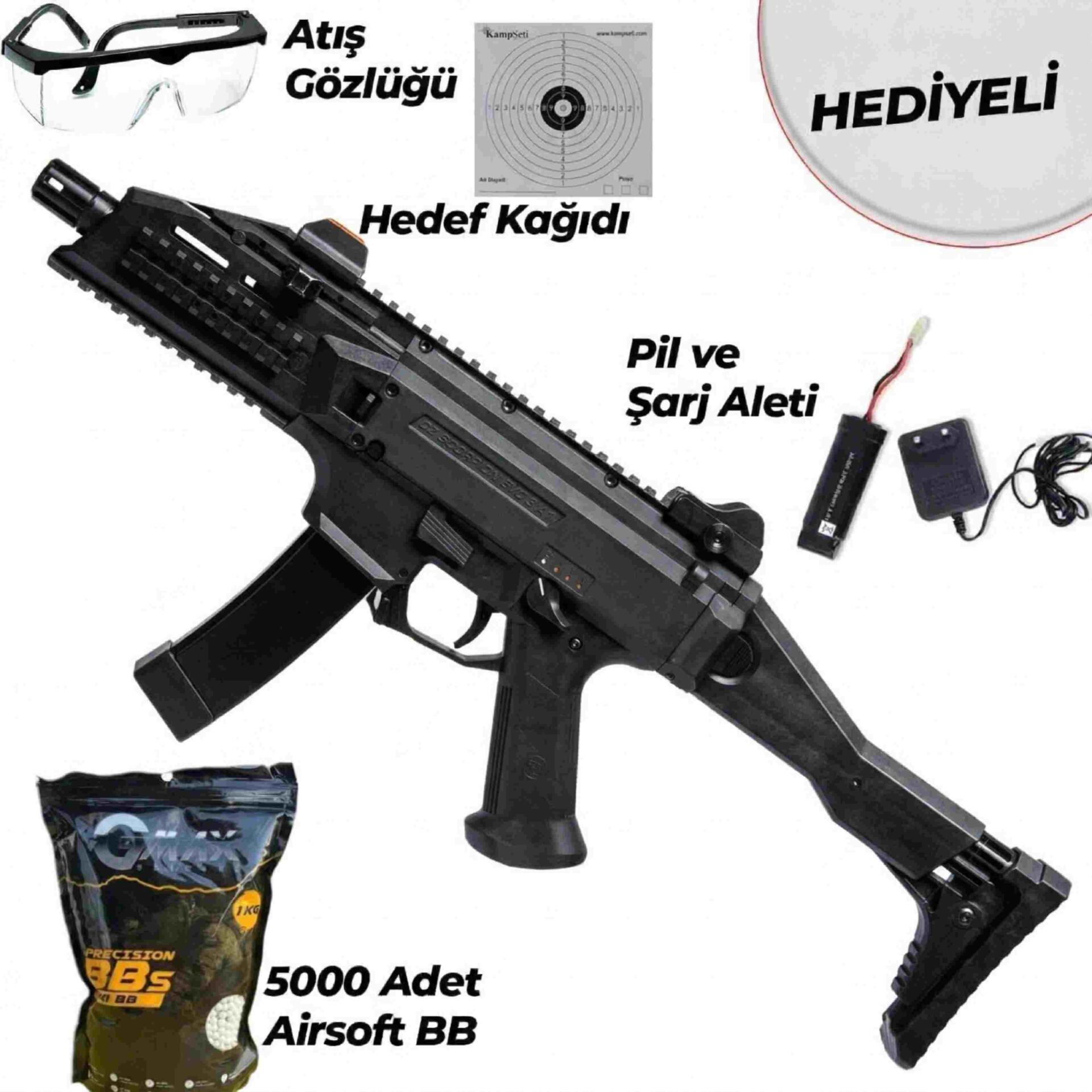 ASG CZ Scorpion EVO 3 A1 ATEK AEG Airsoft Tüfek Siyah