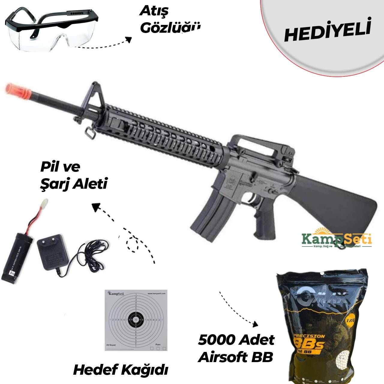 CYMA M16A4 RAS Sport Full Metal Airsoft AEG Airsoft Tüfek