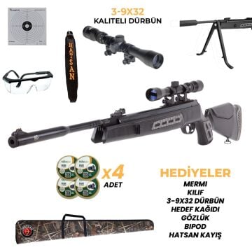 Full Set Hatsan Mod 125 Sniper Vortex Havalı Tüfek(3-9x32 Dürbünlü)
