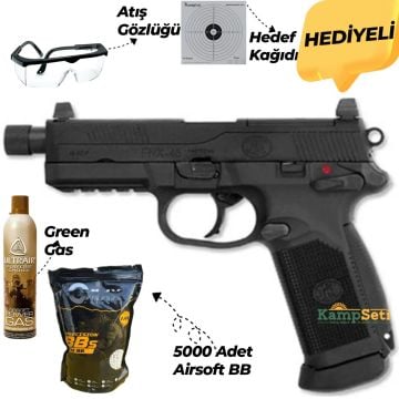 CYBERGUN FNX-45 Tactical 22 BB 1J GreenGas Airsoft Tabanca 6mm