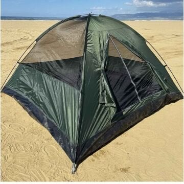 MoniCamp 4 Kişilik Kamp Çadırı 3 Mevsim Çift Katmanlı Çift Renk Kumaş