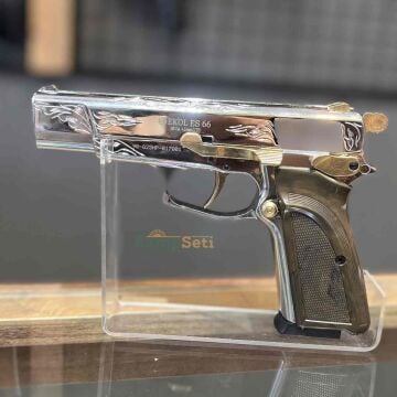 EKOL ES 66 Havalı Tabanca İşlemeli Parlak Beyaz - 4.5 mm