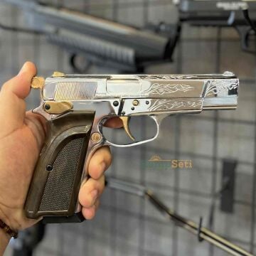 EKOL ES 66 Havalı Tabanca İşlemeli Parlak Beyaz - 4.5 mm