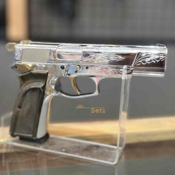 EKOL ES 66 Havalı Tabanca İşlemeli Parlak Beyaz - 4.5 mm