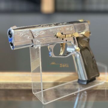 EKOL ES 66 Havalı Tabanca İşlemeli Parlak Beyaz - 4.5 mm