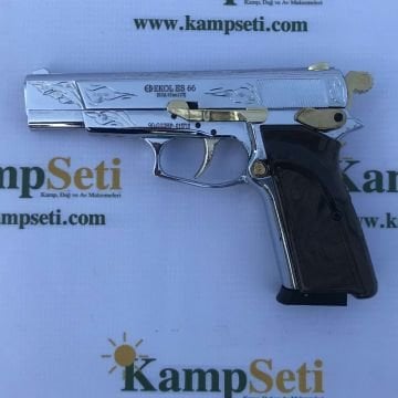 EKOL ES 66 Havalı Tabanca İşlemeli Parlak Beyaz - 4.5 mm