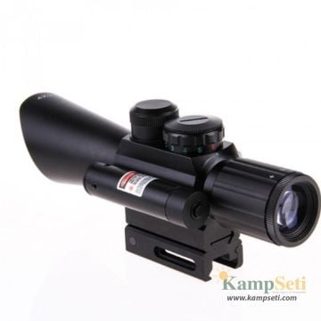 Nikula 4x30 Tüfek Dürbünü Çift Işıklı Lazerli M7