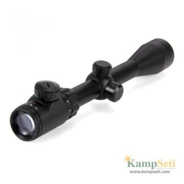 Nikula 3-9x40 Zoomlu Çıft Işıklı Tüfek Dürbünü Silah Montaj Kelepçeli