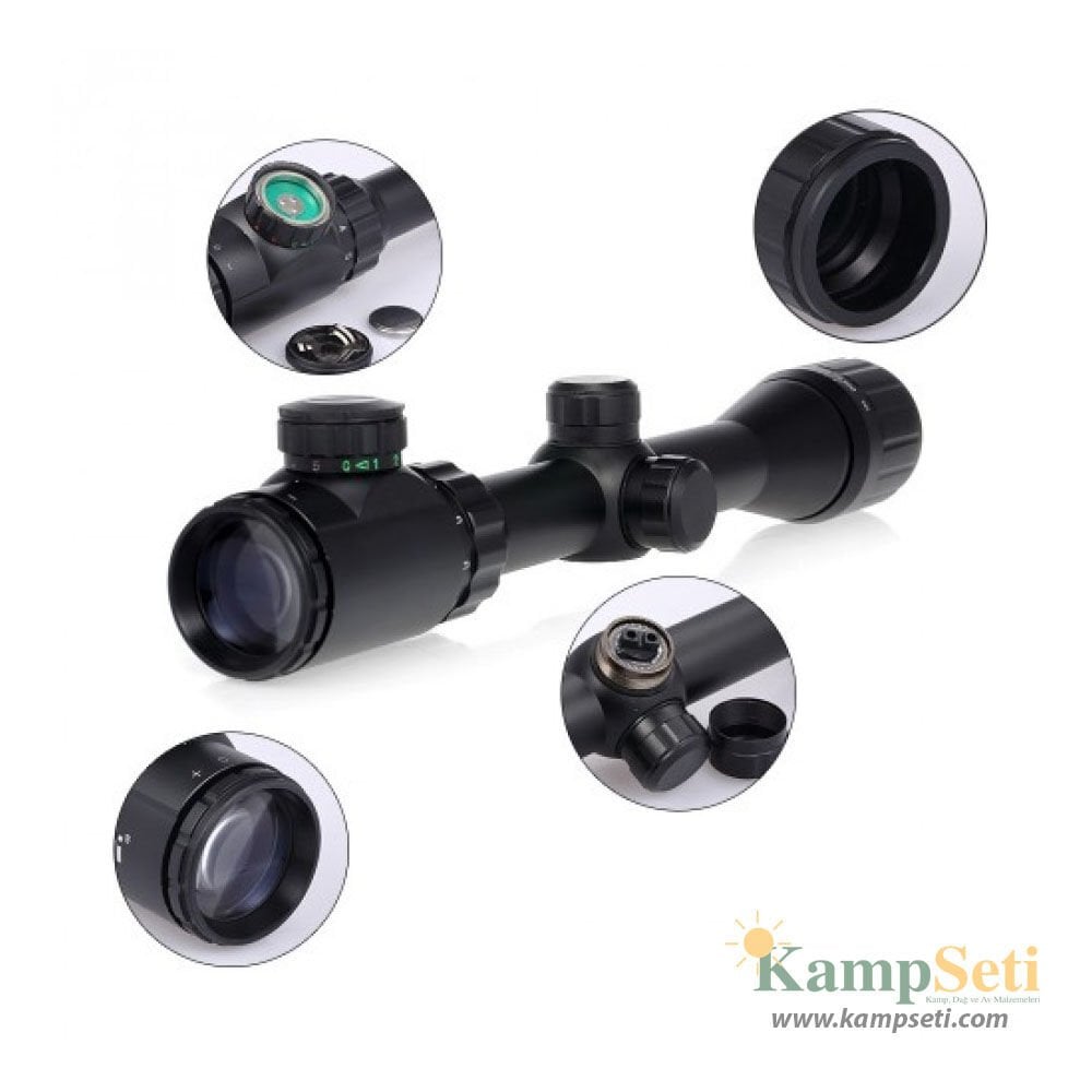 Nikula 3-9X32AOEG Çift Işık Kırmızı Yeşil Kaynaklı Tüfek Dürbünü