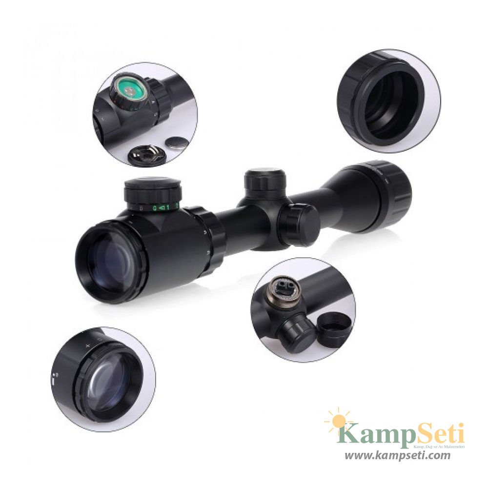 Nikula 3-9X32AOEG Çift Işık Kırmızı Yeşil Kaynaklı Tüfek Dürbünü
