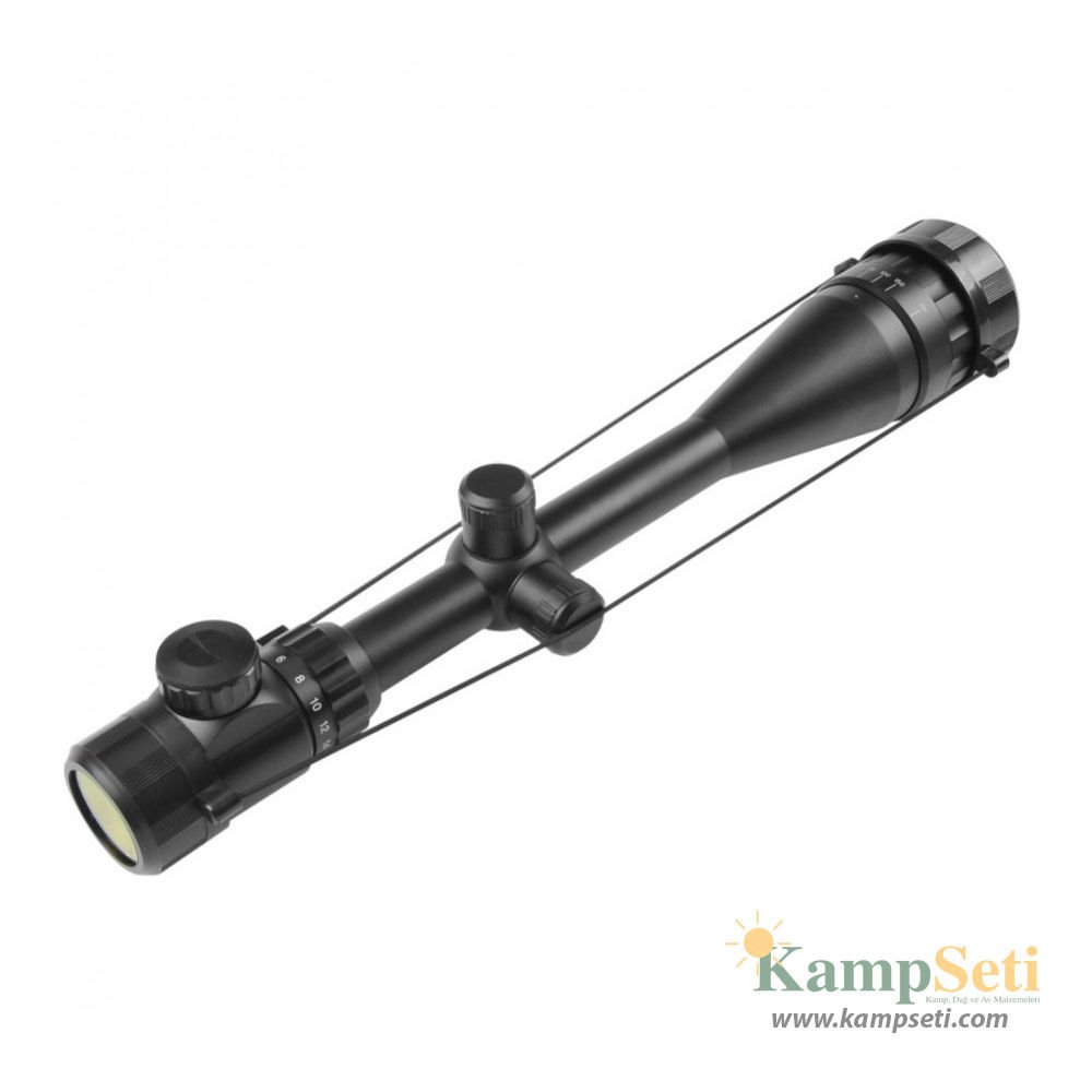 Yüksek Kaliteli 6-24X50 AOEG Tüfek Dürbünü Çift Işık Kırmızı Yeşil Kaynaklı Zoomlu (B)