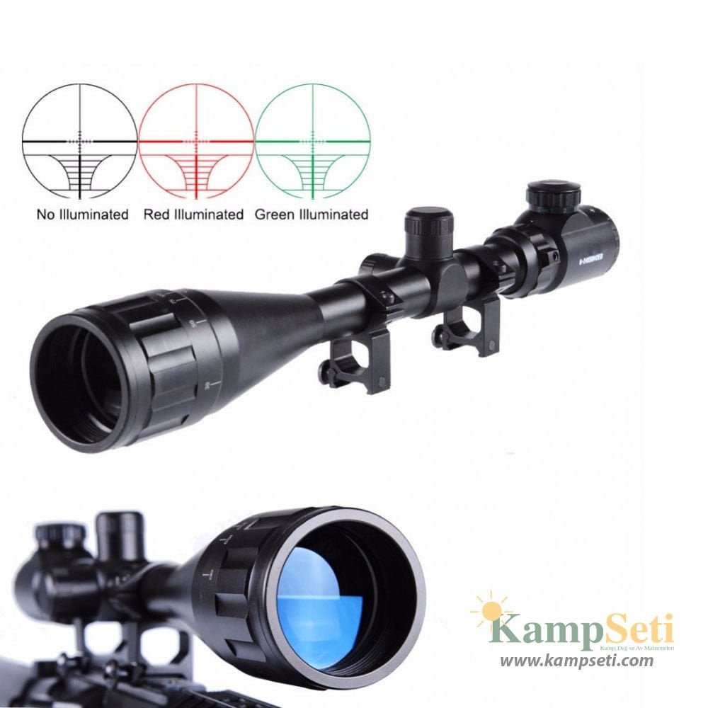 Nikula 4-16X50 AOEG Zoomlu Tüfek Dürbünü Çift Işıklı Kırmızı,Yeşil Kaynaklı Avcılık Tüfek Dürbünü
