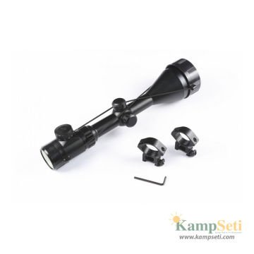 3-9X56EG Yüksek Kaliteli Çıft Işık Kırmızı,Yeşil Kaynaklı Avcılık Süfer Tüfek Dürbün(B)