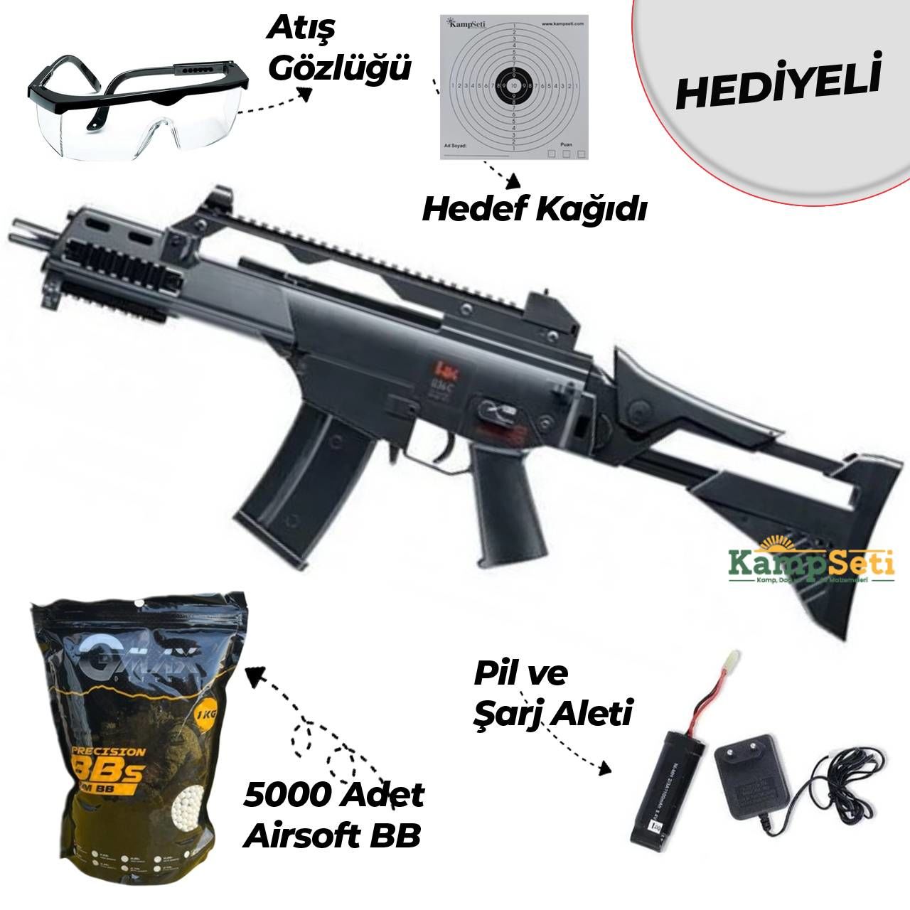 Umarex HECKLER & KOCH G36 C ID2 6 mm Airsoft Tüfek Siyah
